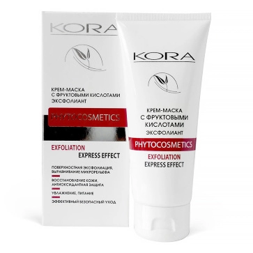 krem maska s fruktovymi kislotami eksfoliant 100 ml kora phytocosmetics rossiya