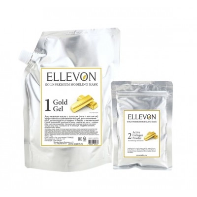 alginatnaya maska s zolotom gelkollagen 1000 gr 100 ml ellevon yuzhnaya koreya
