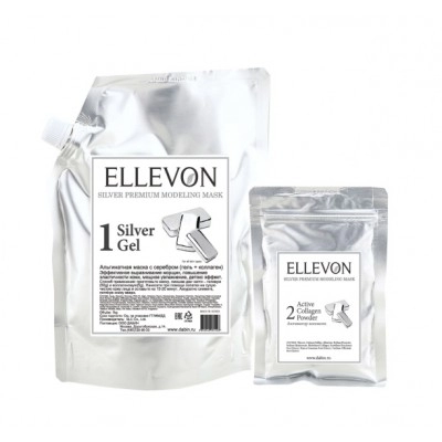 alginatnaya maska s serebrom gelkollagen 1000 gr 100 ml ellevon yuzhnaya koreya