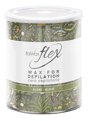teplyj vosk dlya depilyacii flex v banke vodorosli 800 ml italwax italiya