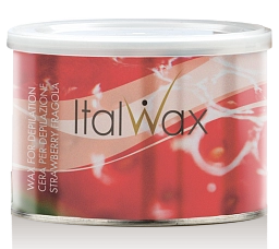 teplyj vosk dlya depilyacii v banke klubnika 400 ml italwax italiya