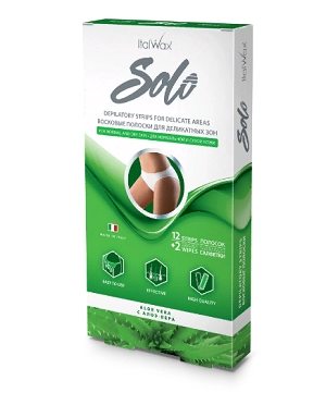 voskovye poloski solo s aloe vera dlya delikatnyh zon 12 sht upk italwax italiya