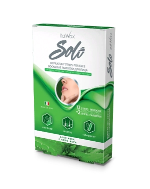voskovye poloski solo s aloe vera dlya lica 12 sht upk italwax italiya