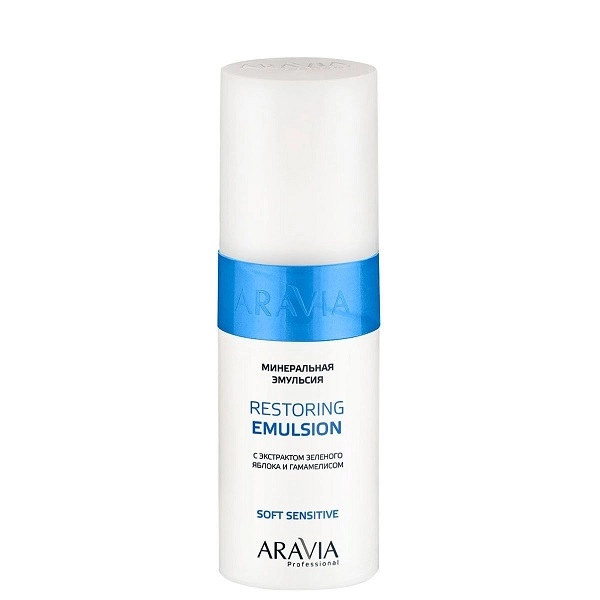 mineralnaya emulsiya dlya tela s ekstraktom zelyonogo yabloka i gamamelisom restoring emulsion 150 ml aravia professional rossiya
