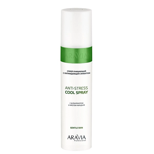 sprej dlya depilyacii ochishchayushchij s ohlazhdayushchim effektom s d pantenolom anti stress cool spray 250 ml aravia professional rossiya