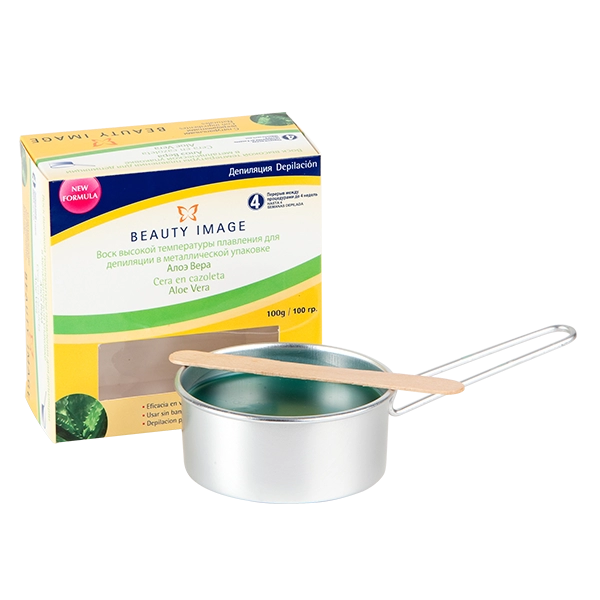 vosk goryachij dlya domashnego primeneniya aloe vera v metallicheskoj upakovke 100 gr beauty image ispaniya