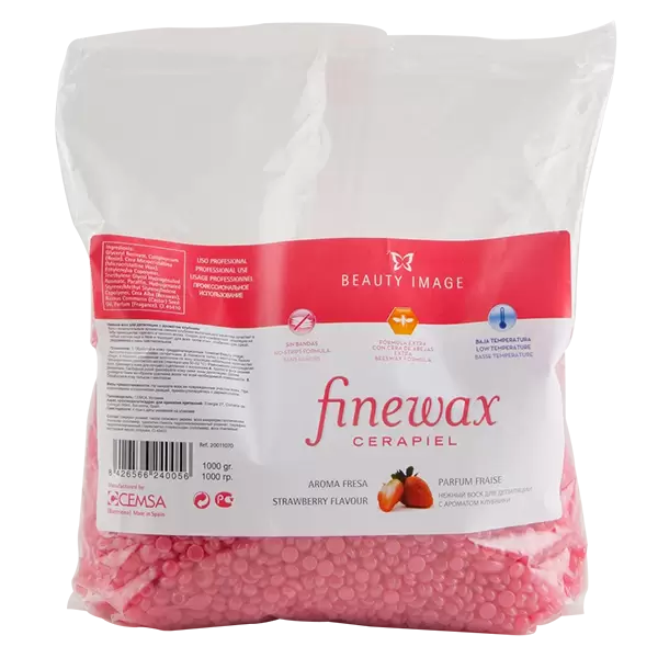 vosk plenochnyj finewax c aromatom klubniki v granulah 1000 gr beauty image ispaniya