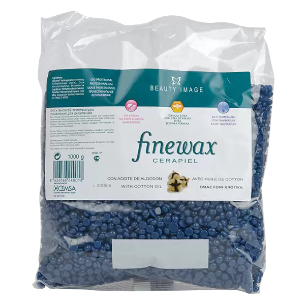 vosk plenochnyj finewax c maslom hlopka v granulah 1000 gr beauty image ispaniya