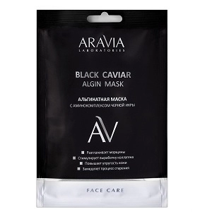 alginatnaya maska s aminokompleksom chernoj ikry black caviar algin mask 30 gr aravia laboratories rossiya