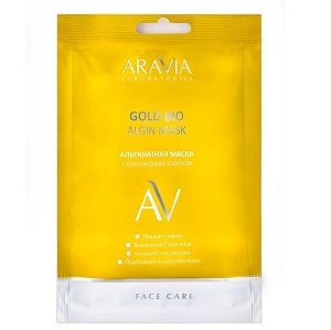 alginatnaya maska s kolloidnym zolotom gold bio algin mask 30 gr aravia laboratories rossiya