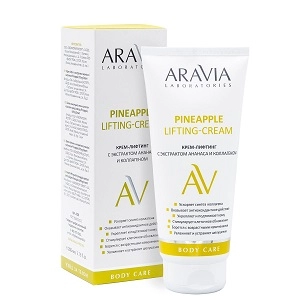 krem lifting dlya tela s ekstraktom ananasa i kollagenom pineapple lifting cream 200 ml aravia laboratories rossiya
