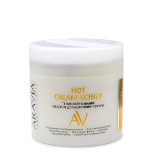 termoobyortyvanie medovoe dlya korrekcii figury hot cream honey 300 ml aravia laboratories rossiya