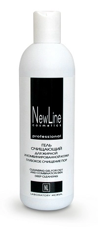 nl gel ochishchayushchij dlya zhirnoj i kombinirovannoj kozhi 330 330 ml new line rossiya