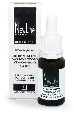 nl biokoncentrat peptid aktiv dlya glubokogo uvlazhneniya kozhi lica 15 ml new line rossiya