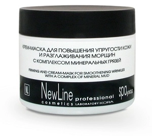 nl krem maska dlya povysheniya uprugosti kozhi i razglazhivaniya morshchin s kompleksom mineralnyh gryazej 300 ml new line rossiya