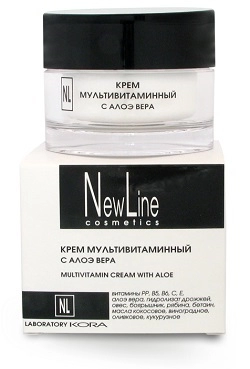 nl krem dlya lica multivitaminnyj s aloe vera 50 ml new line rossiya
