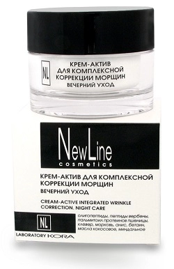 nl krem aktiv dlya kompleksnoj korrekcii morshchin vechernij uhod 50 ml new line rossiya