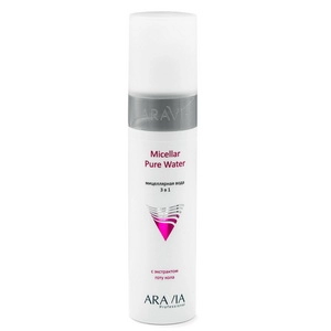 micellyarnaya voda 3 v 1 s ekstraktom gotu kola micellar pure water 250 ml aravia professional rossiya