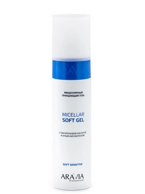 micellyarnyj ochishchayushchij gel pered depilyaciej s gialuronovoj kislotoj i alfa bisabololom micellar soft gel 250 ml aravia professional rossiya
