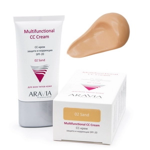 cc krem zashchitnyj spf 20 multifunctional cc cream sand 02 50 ml aravia professional rossiya