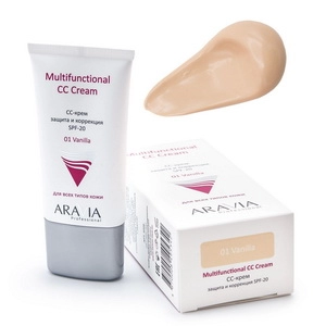 cc krem zashchitnyj spf 20 multifunctional cc cream vanilla 01 50 ml aravia professional rossiya
