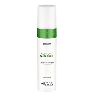 flyuid krem barernyj s maslom chyornogo tmina i ekstraktom melissy comfort skin fluid 250 ml aravia professional rossiya