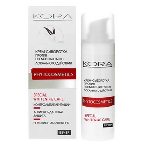 krem syvorotka protiv pigmentnyh pyaten lokalnogo dejstviya 30 ml kora phytocosmetics rossiya