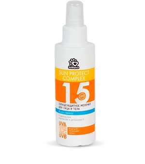 solncezashchitnoe vodostojkoe molochko dlya lica i tela spf 15 150 ml solbianca rossiya
