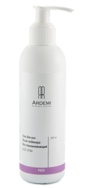 gel dlya nog posle pedikyura vosstanavlivayushchij aloe vera 200 ml ardemi rossiya