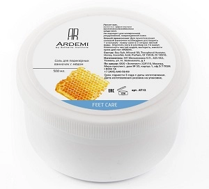 sol dlya pedikyurnyh vannochek s medom 500 gr ardemi rossiya