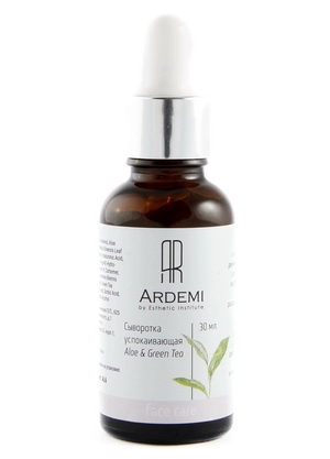 syvorotka dlya lica uspokaivayushchaya aloegreen tea 30 ml ardemi rossiya