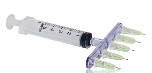 multiinzhektor dlya mezoterapii linejnyj na 5 igl 30g 4 mm 1 sht meso relle italiya