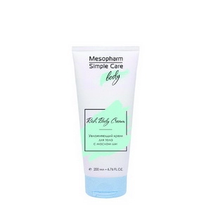 krem dlya tela uvlazhnyayushchij s maslom shi rich body cream 200 ml mesopharm simple care rossiya