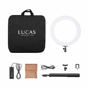 lampa kolcevaya svetodiodnaya 18quot chernaya 1 sht lucas cosmetics rossiya