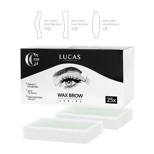 nabor voskovyh polosok dlya korrekcii brovej wax brow strips 25 sht upk cc brow rossiya