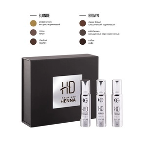 nabor dlya okrashivaniya brovej hd premium henna brunette nabor 3 predmeta cc brow rossiya