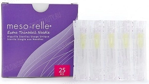 igla inekcionnaya dlya konturnoj plastiki i biorevitalizacii extra 30g 03 x 12 25 sht upk meso relle italiya