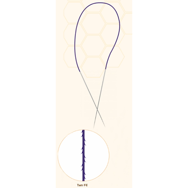 �������� Dual Needle (Blunt) PDO 21GX110, 1 ��. - Honey Derma Thread (����� �����)